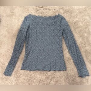Lace boat neck long sleeve